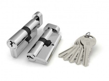 Цилиндровый механизм Fuaro (Фуаро) с вертушкой R302/68 mm (26+10+32) CP хром 5 кл. от Ferrum Door - Входные двери, замки и фурнитура dveri55omsk.ru